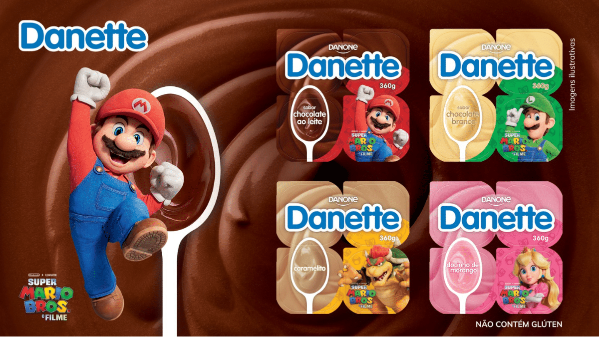 Personagens de Super Mario Bros invadem embalagens de Danette - GKPB - Geek  Publicitário